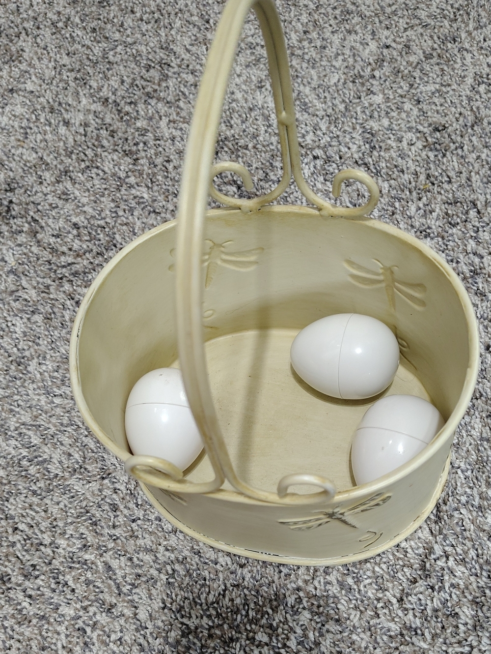 Cream Metal Dragonfly Decorative Caddy - Picture 8 of 8